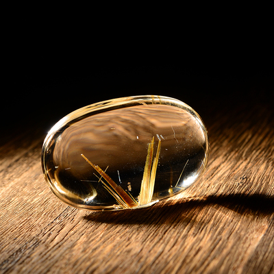 天然水晶发晶钛晶V字型款 佩戴者一切顺利平安 款式独特晶体纯净