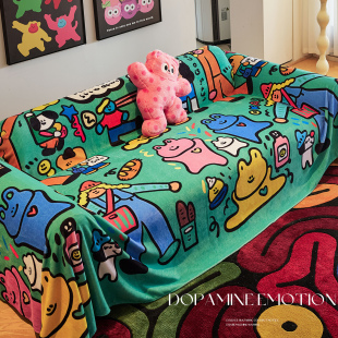 多巴胺沙发盖布巾防猫抓2025新款 秋冬毛绒沙发垫全盖套罩防滑盖毯