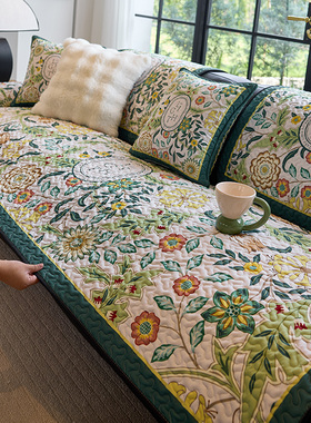 2025新款法式沙发垫四季通用田园风高级感防滑直排沙发坐垫盖布巾