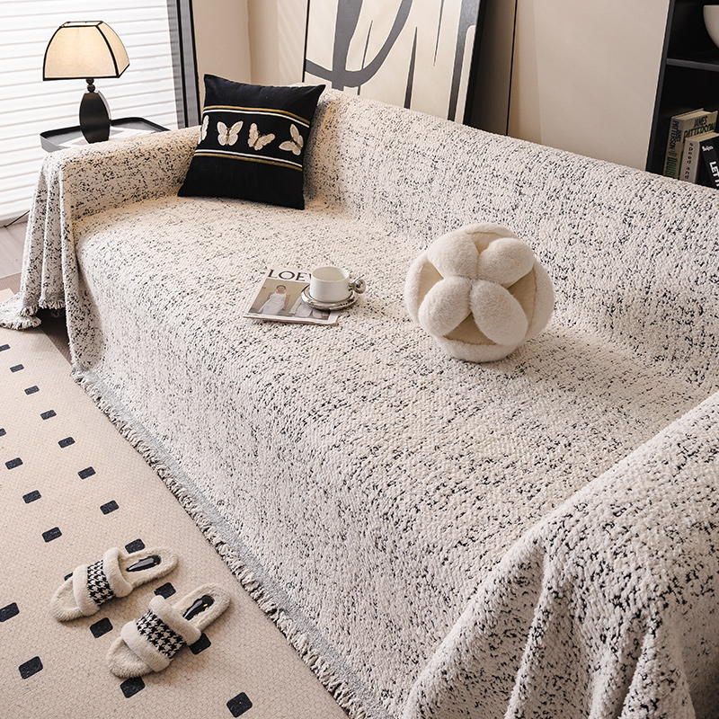 半边绒加厚防猫抓沙发盖布巾2025新款冬季防滑保温高级感毛绒坐垫