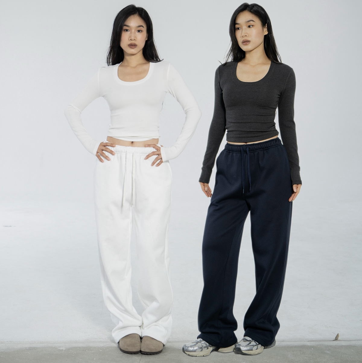 Ravehouse梨形秋冬厚实抽绳摇粒绒底长卫裤保暖显瘦一条顶两条