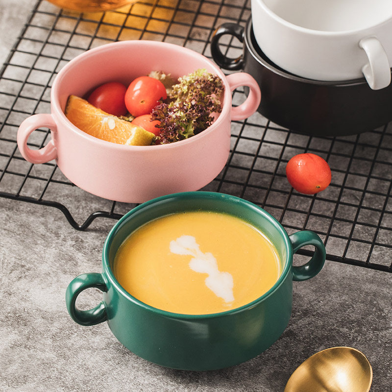 4英寸色釉北欧陶瓷甜品碗餐具