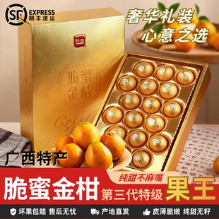 顺丰包邮广西融安脆蜜金桔第三代5A级果王特大纯甜独立新鲜礼盒装
