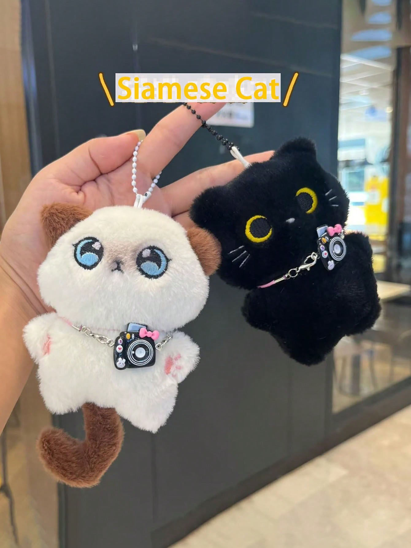 可爱卡通旅行猫咪毛绒挂件钥匙扣公仔玩偶背包挂饰景区旅游小礼物