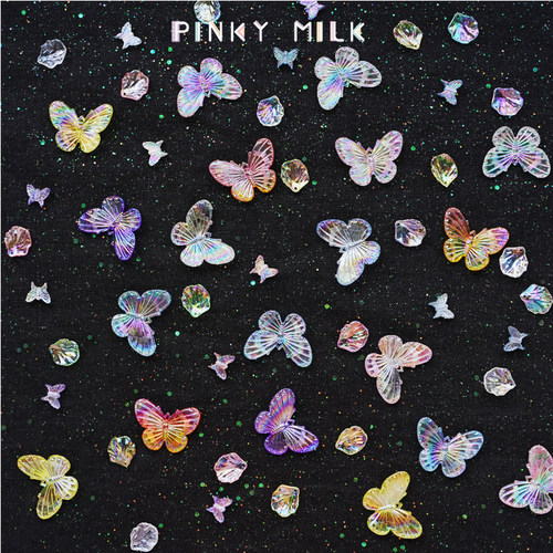 贝壳谷美蝴蝶镭射滴胶