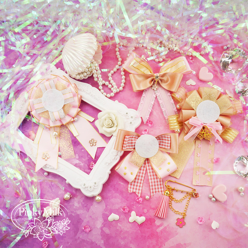 【痛包】恋恋樱花大吧唧托!梦幻双层粉色罗塞特胸章徽章胸花别针