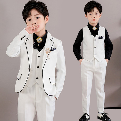 儿童西装套装男童英伦小西服礼服
