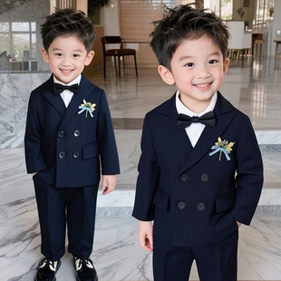 新款 秋冬季 男宝宝周岁生日礼服帅气男孩演出西服 套装 花童男童西装
