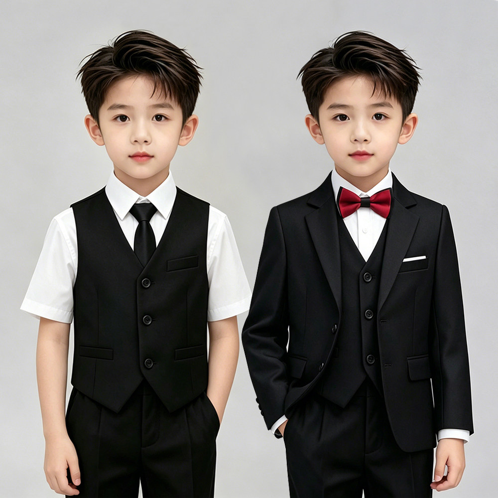男童西装套装高级感儿童主持礼服