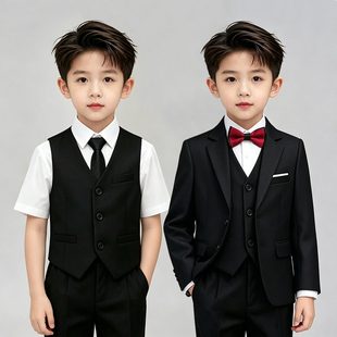 男童西装套装高级感儿童小主持人礼服花童生日西服男孩钢琴演出服