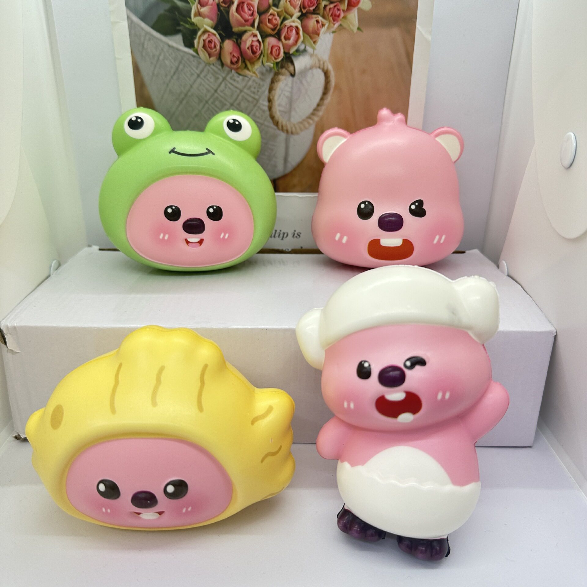 网红韩国loopy露比慢回弹捏捏乐解压玩具squishy小海狸捏捏乐摆件