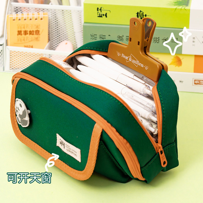 熊猫风格笔袋高颜值工厂价格学生初中生品质文具盒ins风可爱笔袋