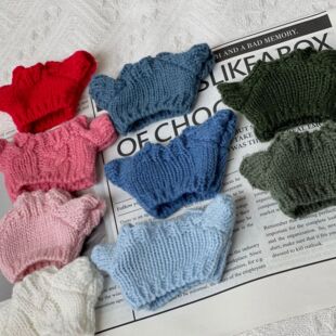 热销掌门狗棉花娃娃衣服10cm玩偶服装装饰挂件套装8分bjd毛衣合集