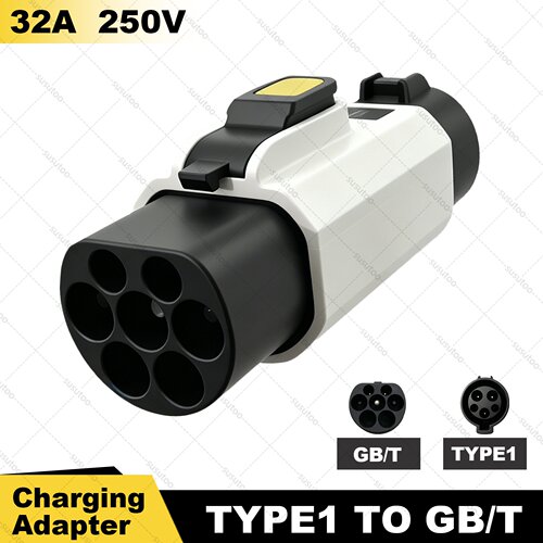 美标Type1转国标GB/T充电适配器J1772新能源汽车转换头美规充国标