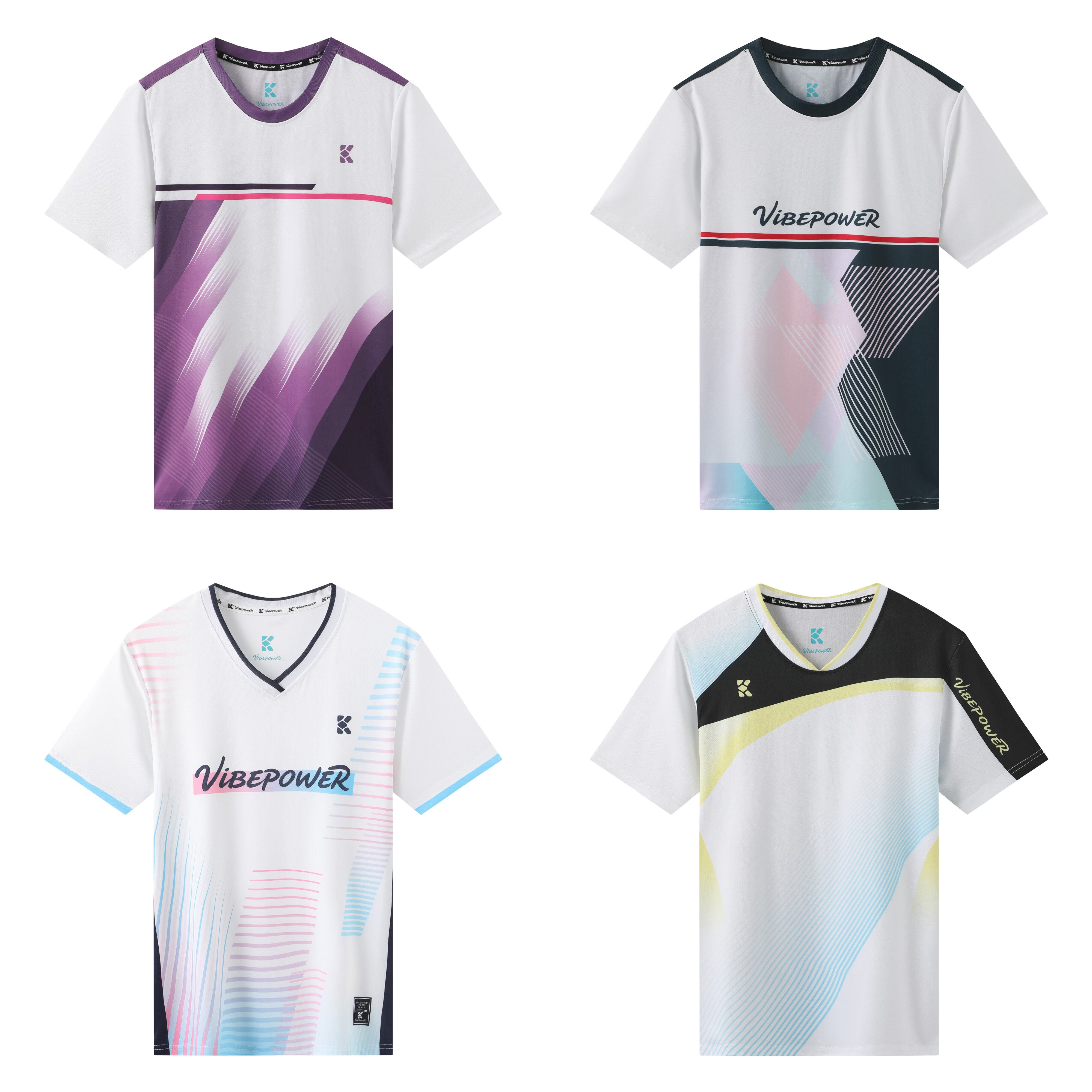 26新款羽毛球服男女运动短袖上衣速干透气比赛训练服团购定制印字