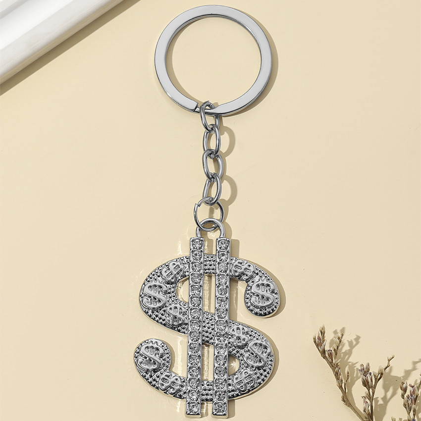 个性简约合金高颜值美金钥匙扣