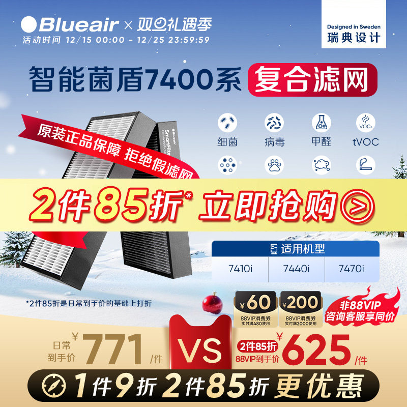 Blueair智能菌盾7400系列滤网
