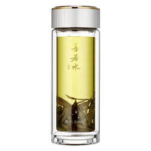 思宝便携商务双层加厚隔热玻璃杯