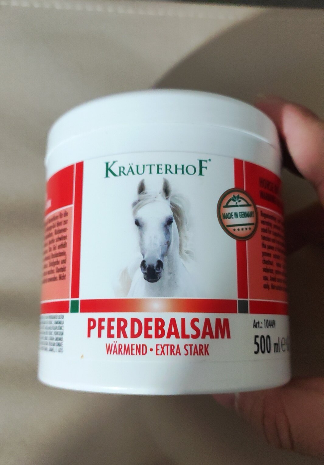 德国马膏Krauterhof马栗按摩凝胶油膏肩颈活络身体护理500ml