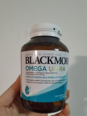 26.5月澳洲澳佳宝blackmores高纯度金粹深海鱼油omega3软胶囊60粒