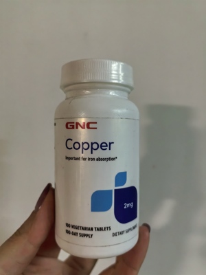26.3月美国GNC葡萄糖酸铜2mg100粒Copper补微量元素螯合铜健安喜