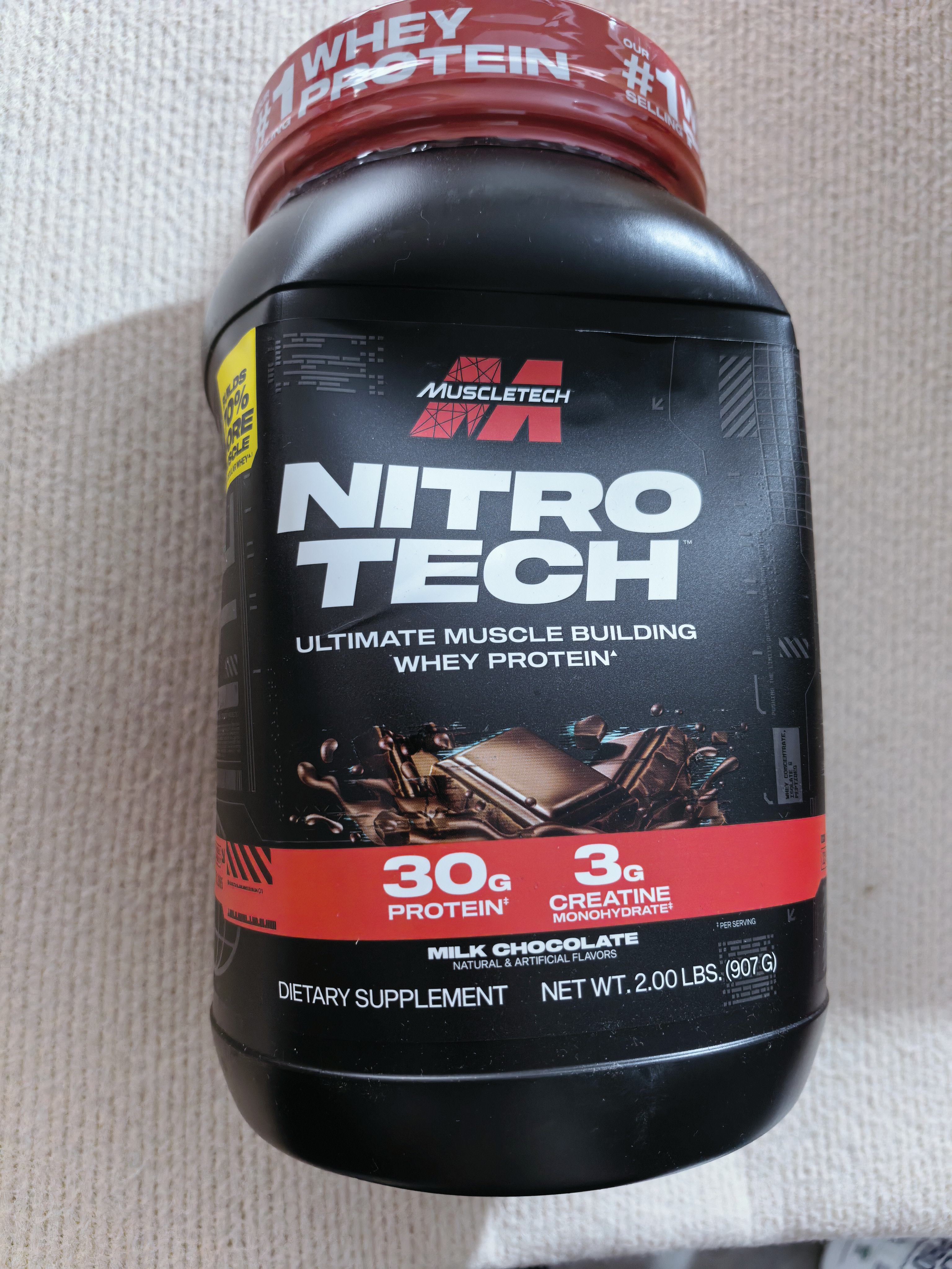 瓶凹美国Muscletech肌肉科技正氮乳清蛋白粉水解分离2磅29.2月