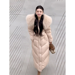 韩系慵懒棉服女2026冬季新款加厚保暖宽松大毛领中长款棉衣外套潮