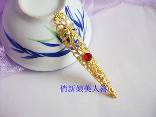 古装头饰后宫甄嬛传护甲清朝清宫慈禧皇后新娘金色千手观音指甲套