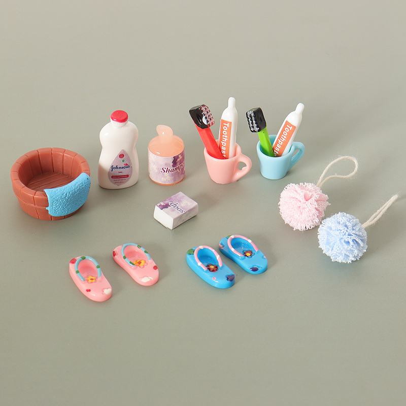 迷你洗漱用品娃娃屋小布装饰配件