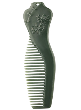 念玉珠宝新疆和田玉梳青玉女款