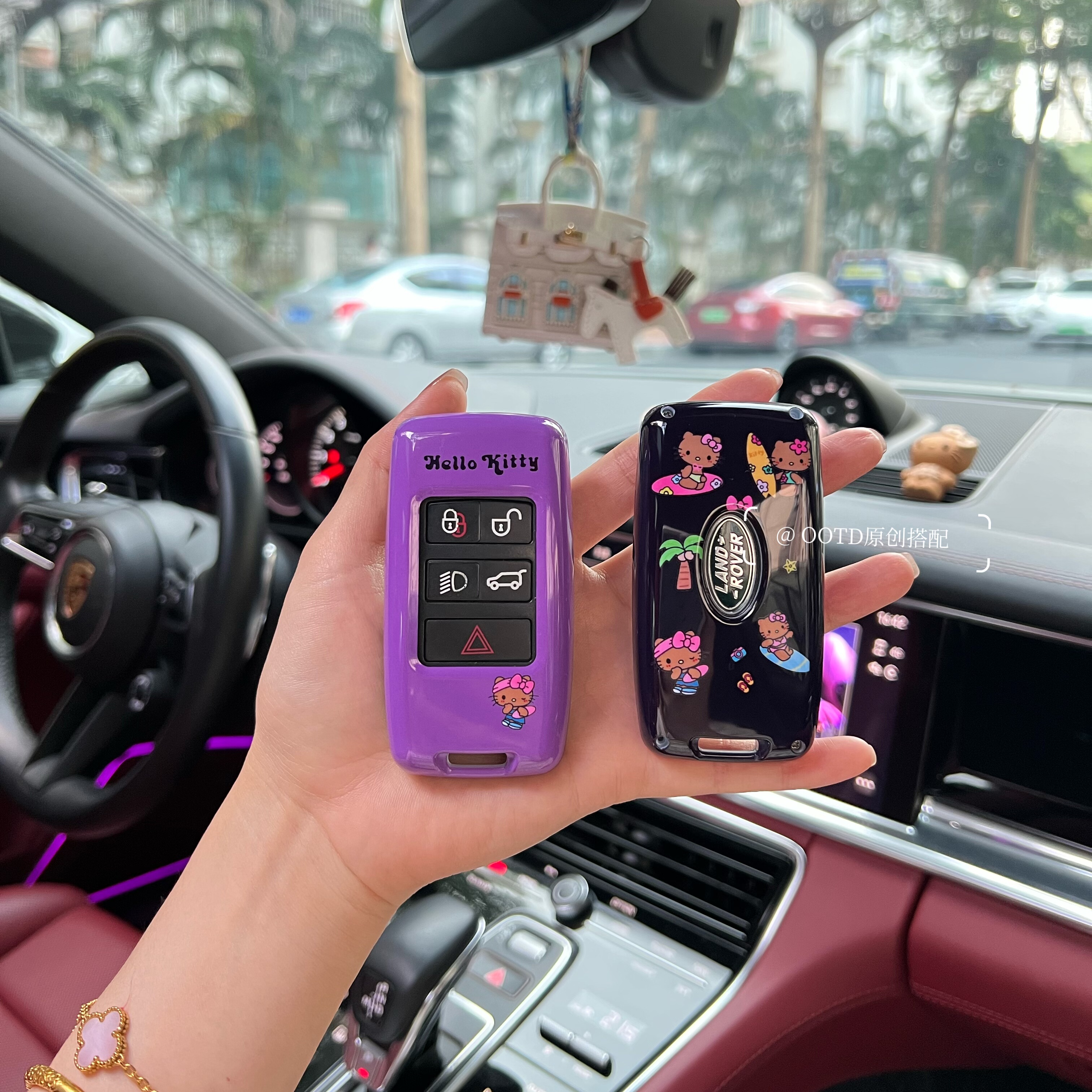 定制款kt适用于25款路虎车钥匙套揽胜卫士发现运动版星脉壳极光女
