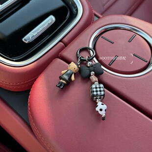 日系中古小香风黑皮大长腿小猫包包相机手机挂件kt猫迷你玩偶可爱