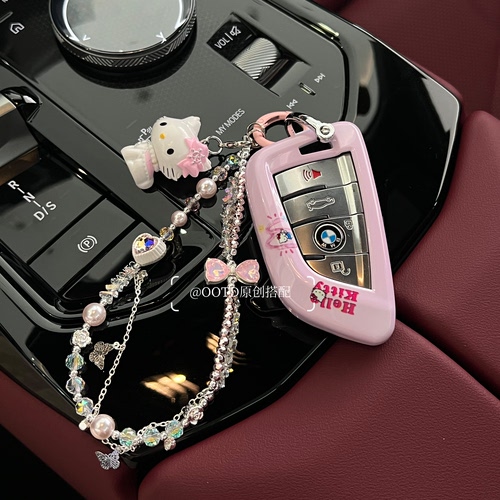 可爱适用Kt猫宝马3系钥匙套5系530/1系x1x2x3x4x5女320li扣刀锋女