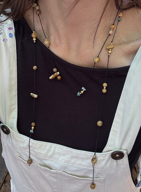 Zara串珠编绳项链 仿了一款项链 还别说 百搭好看