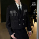 2026新款 男潮牌潮流痞帅垫肩西服外套 小众设计感流苏金属链条西装