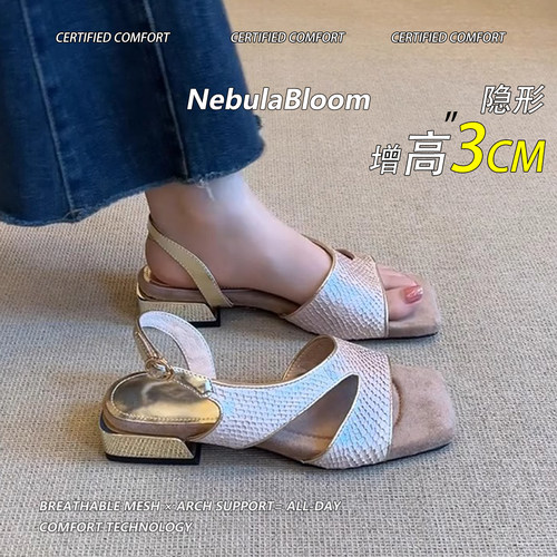 现货秒发~小众设计露趾罗马凉鞋