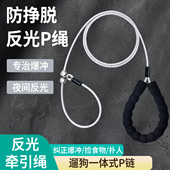 反光狗狗牵引绳p绳p链防缠绕防挣脱大型犬小型犬牵狗绳遛狗绳狗链