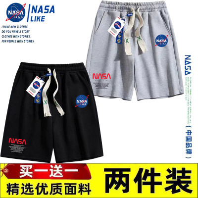 NASA五分裤潮牌宽松百搭短裤