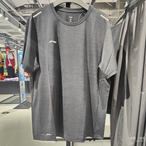 Li Ning, летняя быстросохнущая мягкая спортивная футболка, короткий рукав, для бега