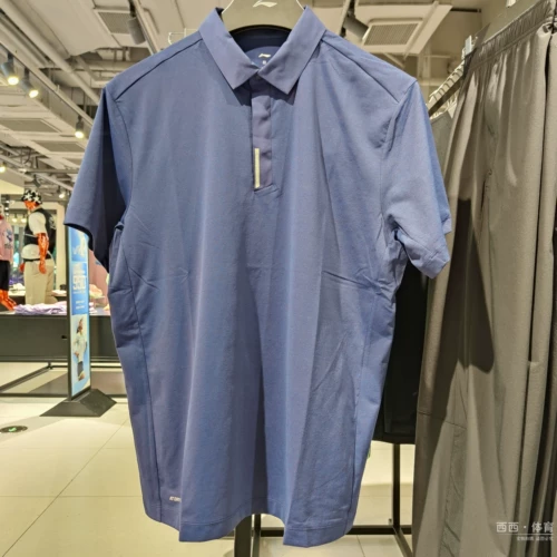 Li Ning, летняя быстросохнущая футболка polo для отдыха, короткий рукав