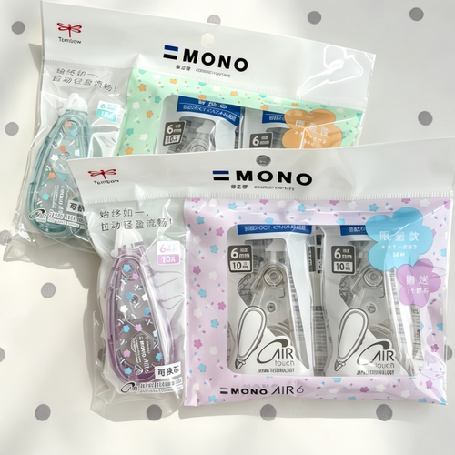TOMBOW蜻蜓MONO AIR静音修正带夏日碎花限定可换替芯CAX6涂改带