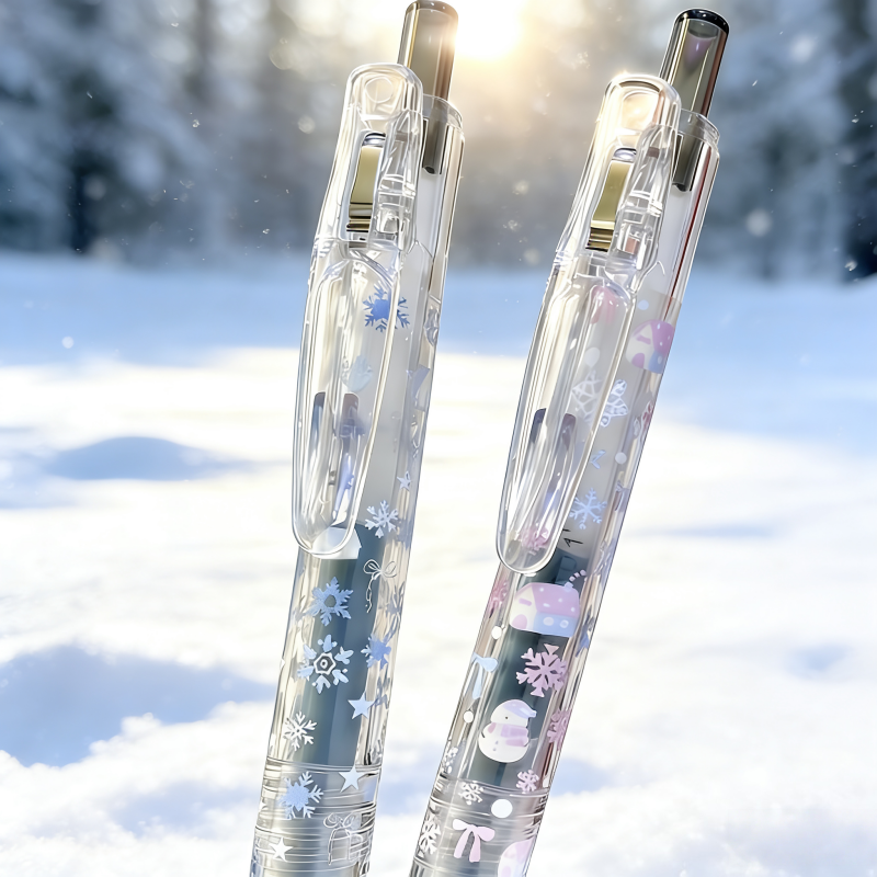 日本ZEBRA斑马宝蔗笔冬日雪花透明羽毛按动中性笔ins学生刷题笔,文具电教/文化用品/商务用品,中性笔,淘宝优惠券,粉丝福利购,淘宝优惠卷