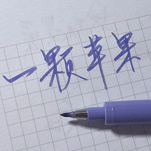 zebra斑马秀丽笔brush彩色写贺卡