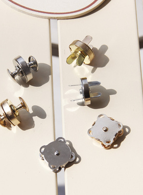 金属包包配件磁吸扣手工diy包包暗扣磁力扣银色金色隐形扣子母扣