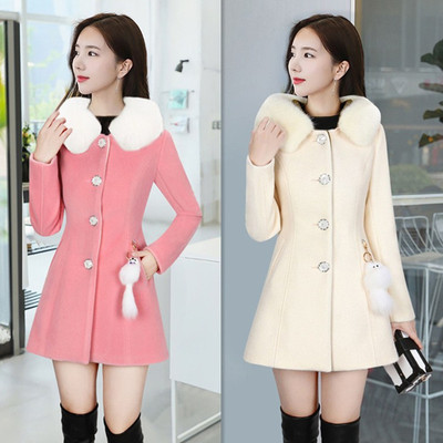 小个子修身显瘦连帽加厚外套时尚