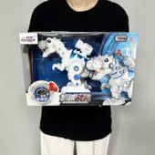 男孩电动机械恐龙玩具带灯光音效行走玩具幼儿园培训班送礼大礼盒