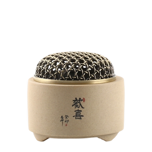 粗陶线香插香座创意小香炉檀香沉香茶桌香薰炉家用香器香道香托