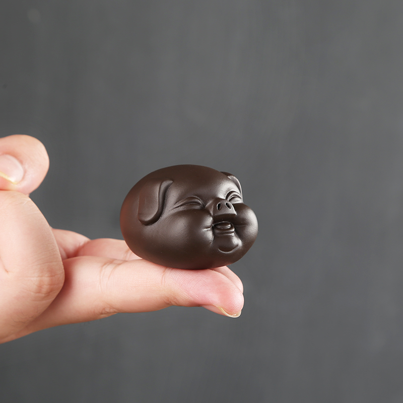 晨翔指尖小茶宠紫砂创意福气小猪