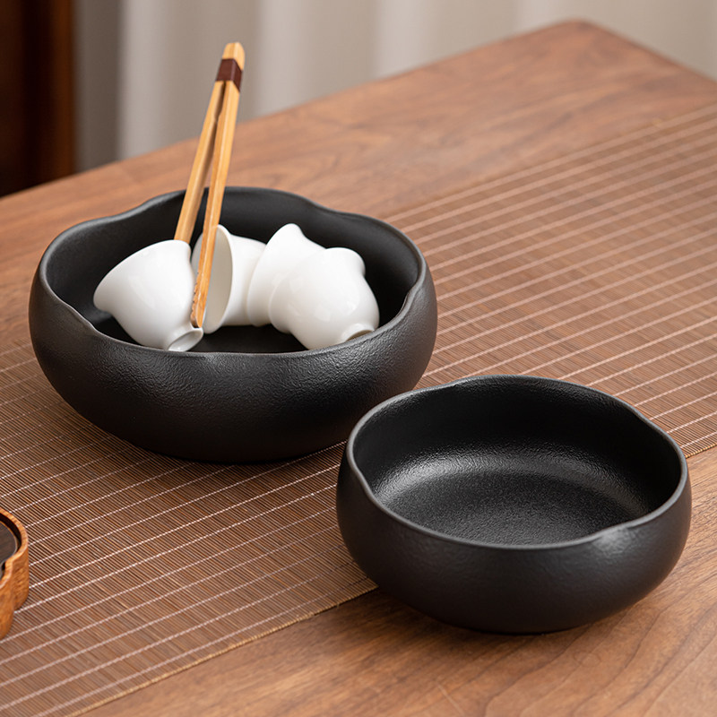 黑陶茶洗家用茶渣缸建水笔洗茶海茶道零配茶桶陶瓷洗茶碗水盂茶筅,餐饮具,茶道/零配,淘宝优惠券,粉丝福利购,淘宝优惠卷