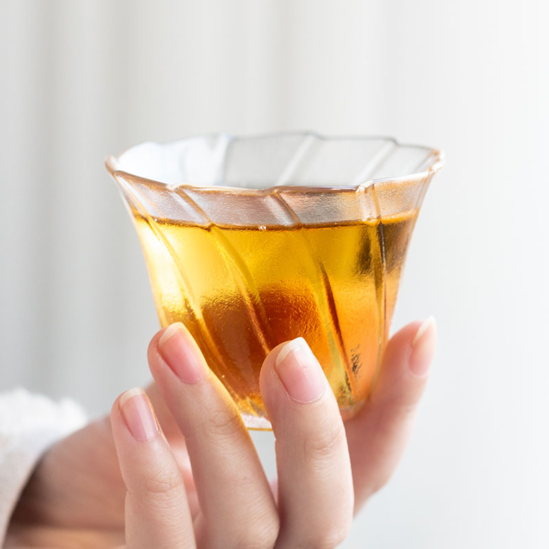 日式风锤纹玻璃品茗杯功夫茶具